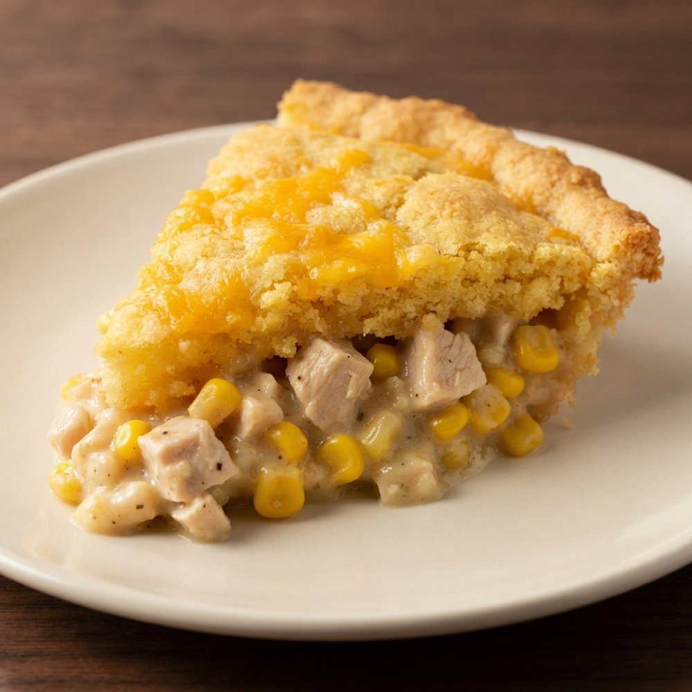 Chicken and Corn Pot Pie with Cornbread Crust