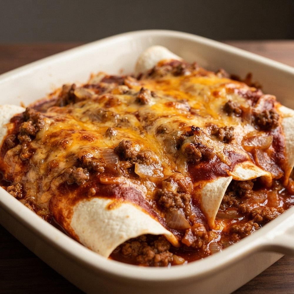 Beef and Colby Cheese Enchiladas