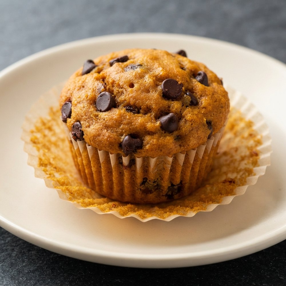 Vegan Low-Fat Pumpkin Chocolate Chip Muffins