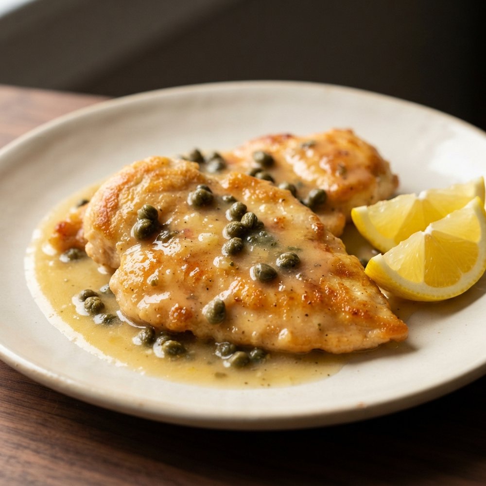 Chicken in Lemon-Caper Pan Sauce