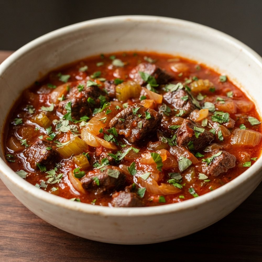 Crockpot Venison Stew with Red Wine and Herbs