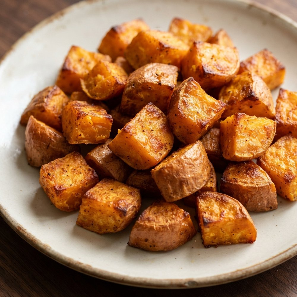 Crisp Air-Fryer Sweet Potato Chunks