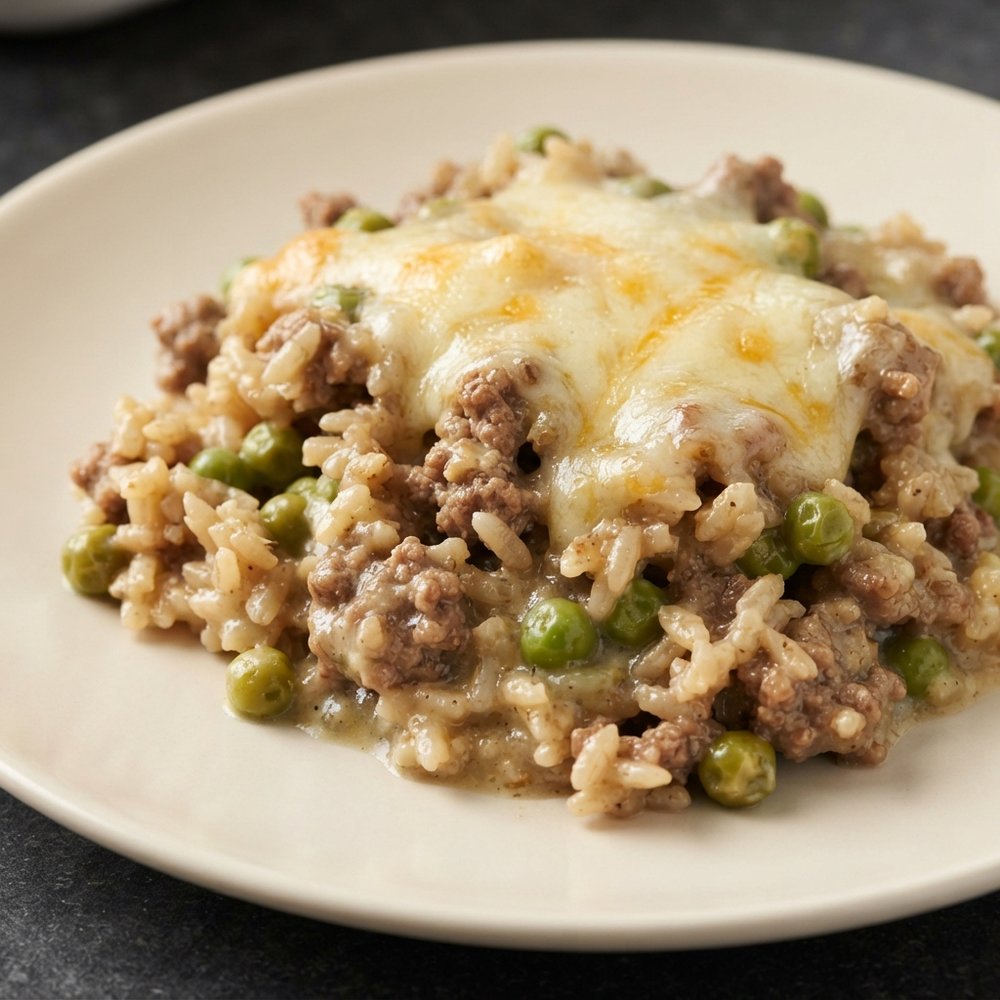 Beef and Brown Rice Baked Casserole
