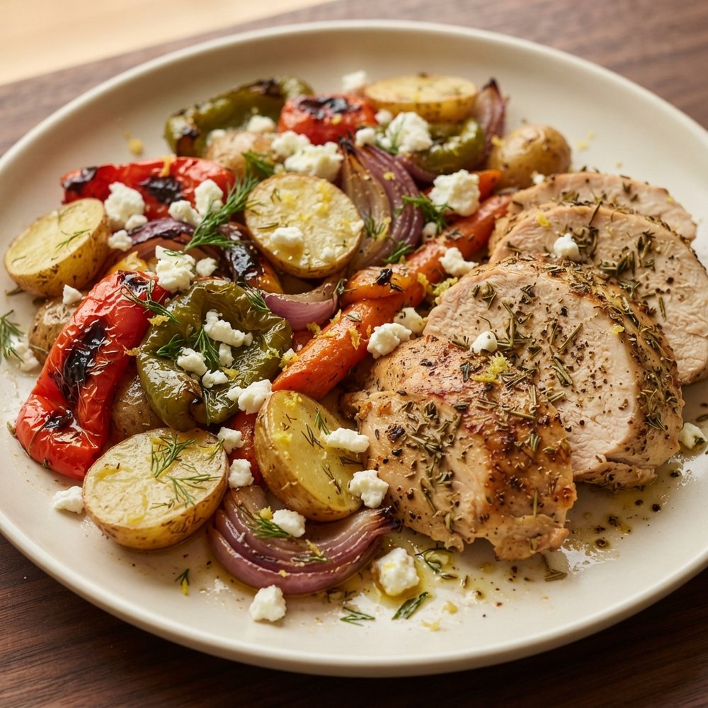 Bundt-Pan Greek Roast Chicken with Vegetables