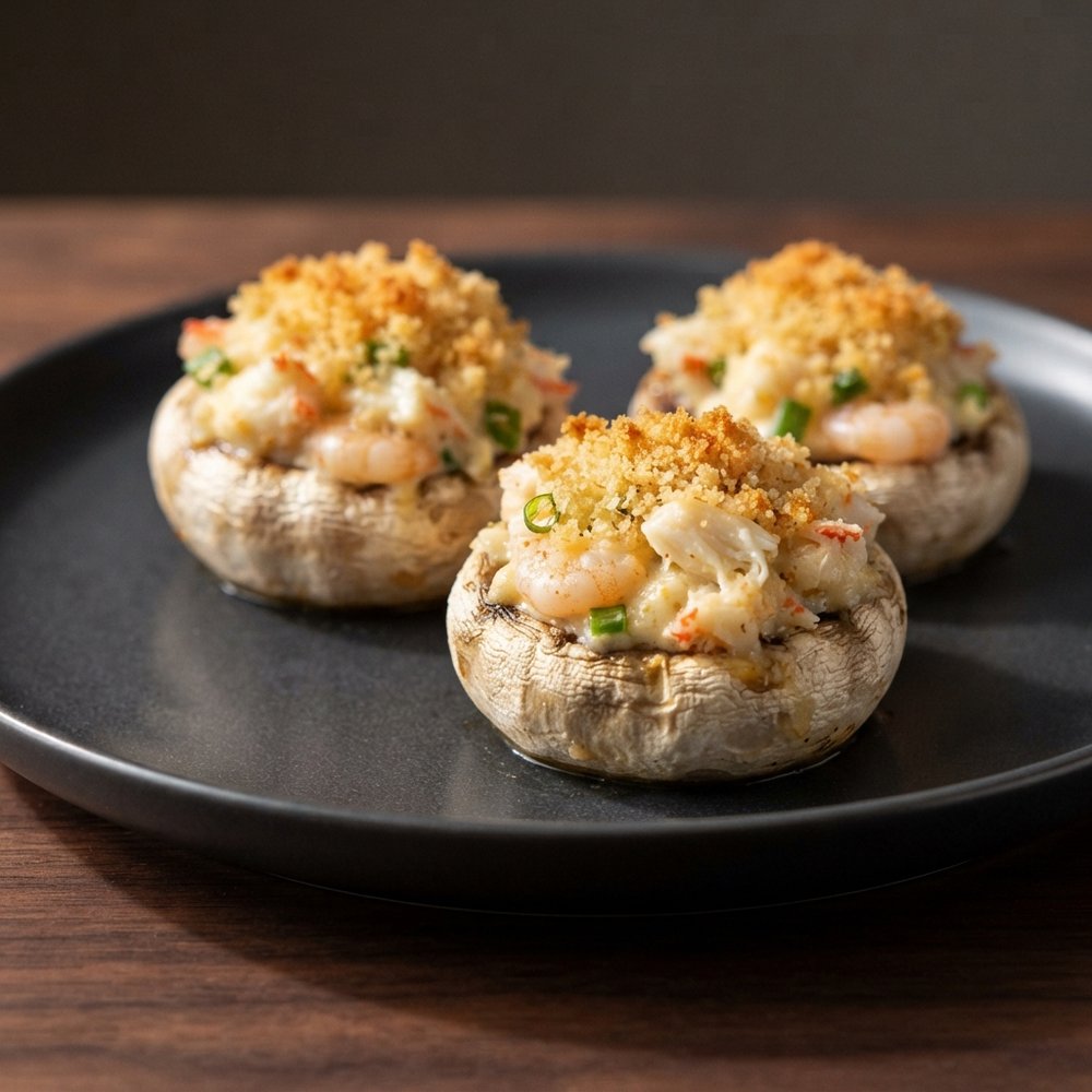 Seafood-Stuffed Mushroom Caps