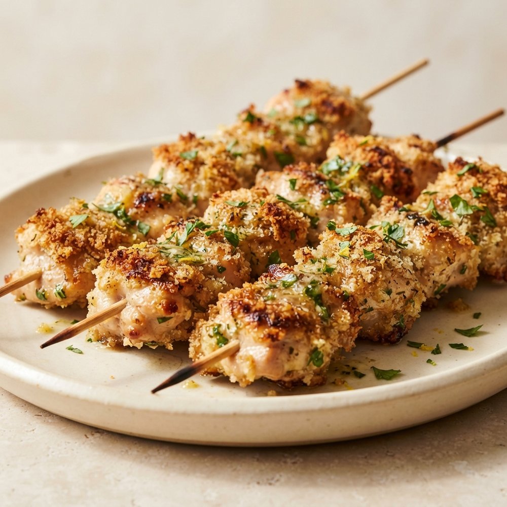 Crispy Lemon-Garlic Butter Chicken Spiedini