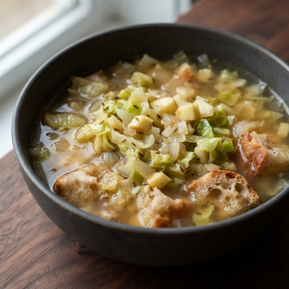 Apple and Cabbage Bacon Soup
