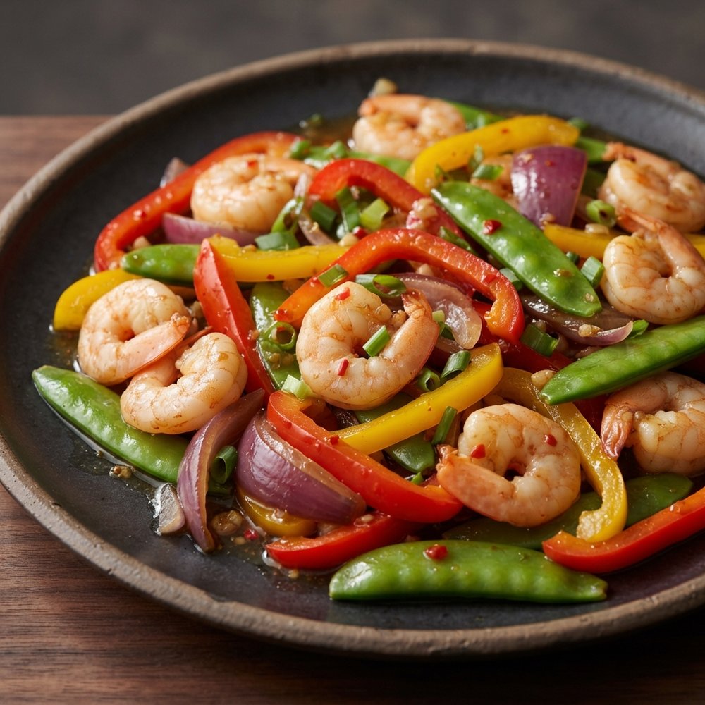 Pepper and Shrimp Skillet Stir-Fry