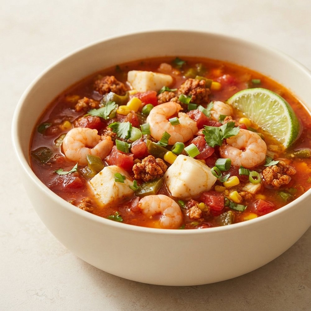Fiery Tomato Seafood and Chorizo Stew
