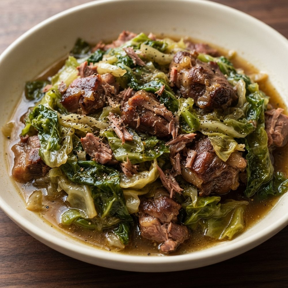 Braised Cabbage with Ham Hock and Pork Shank