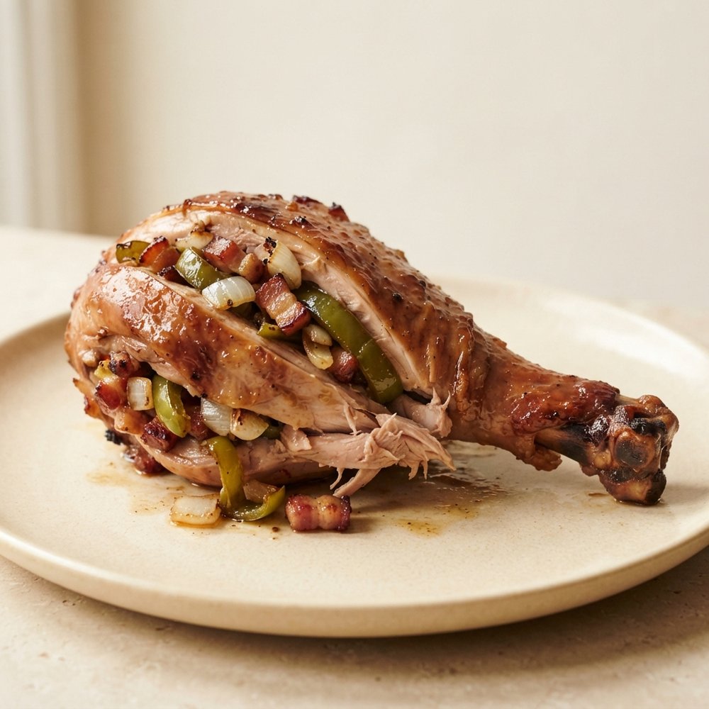 Bacon-Stuffed Turkey Legs
