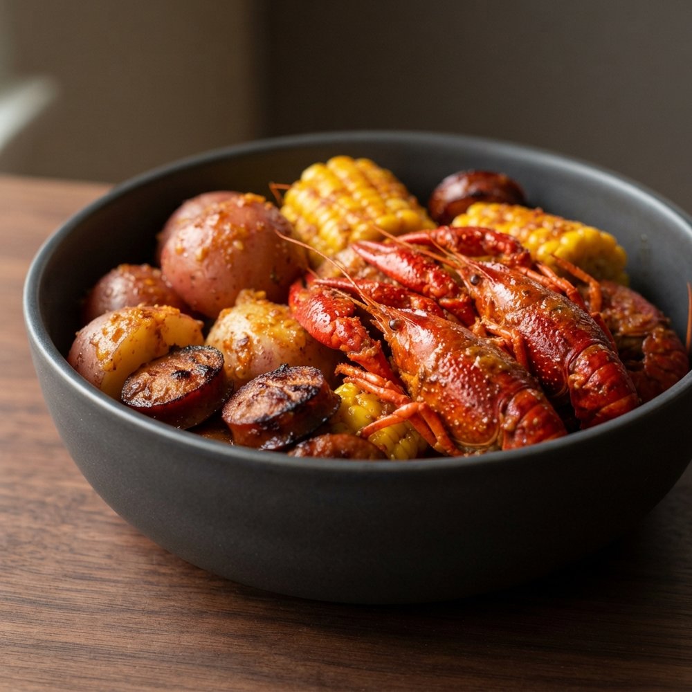 Pressure Cooker Crawfish Boil for Four