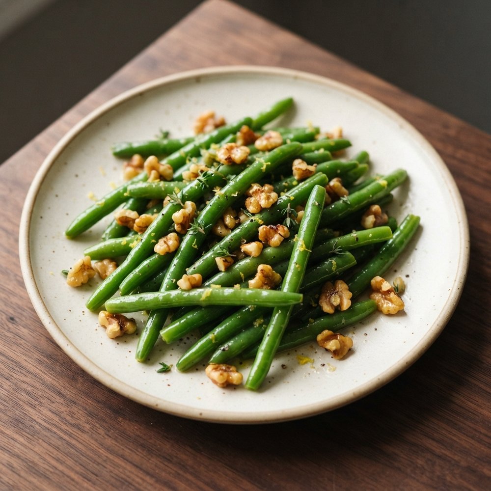 Lemony Green Beans with Walnuts and Thyme