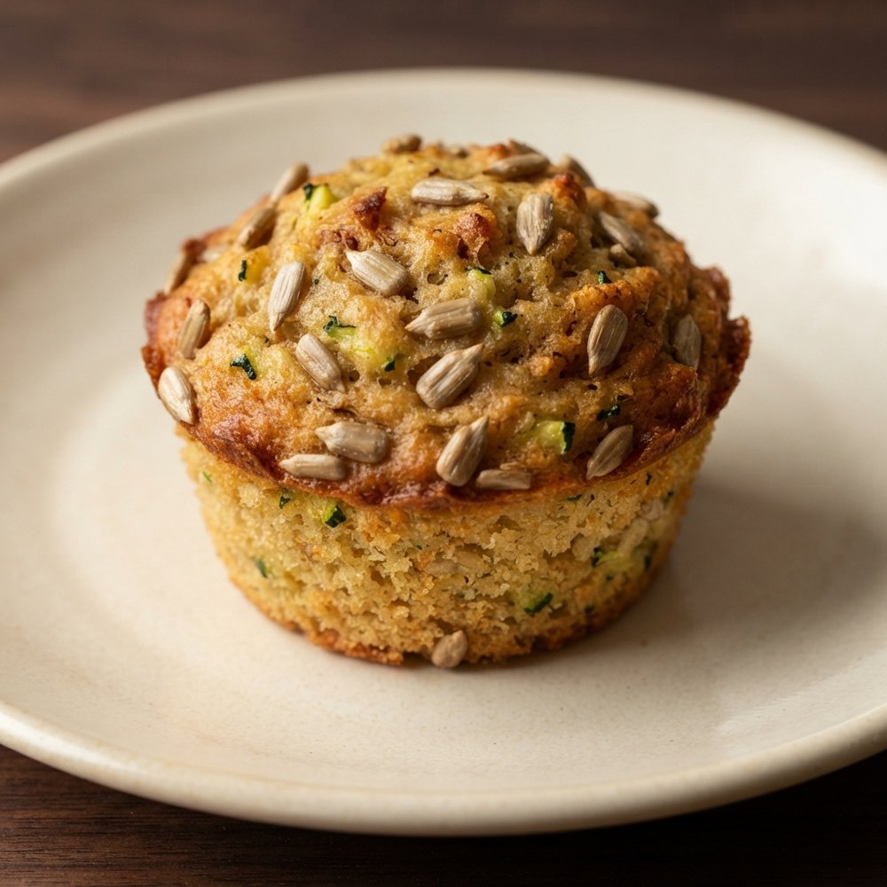 Spiced Zucchini Muffins with Sunflower Crunch