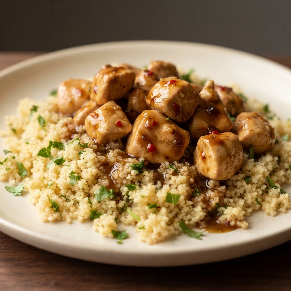 Chili-Lime Glazed Chicken with Cilantro Couscous