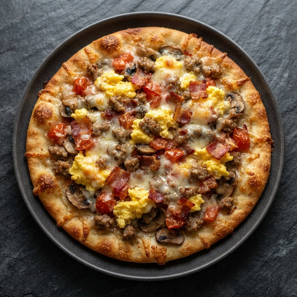 Morning Flatbread Egg Pizza