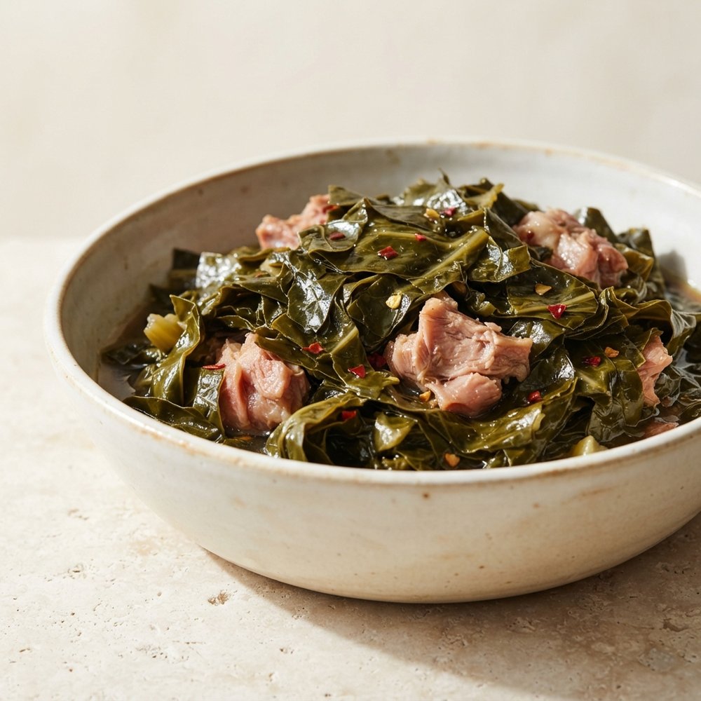 Phyllis’s Slow-Braised Collard Greens