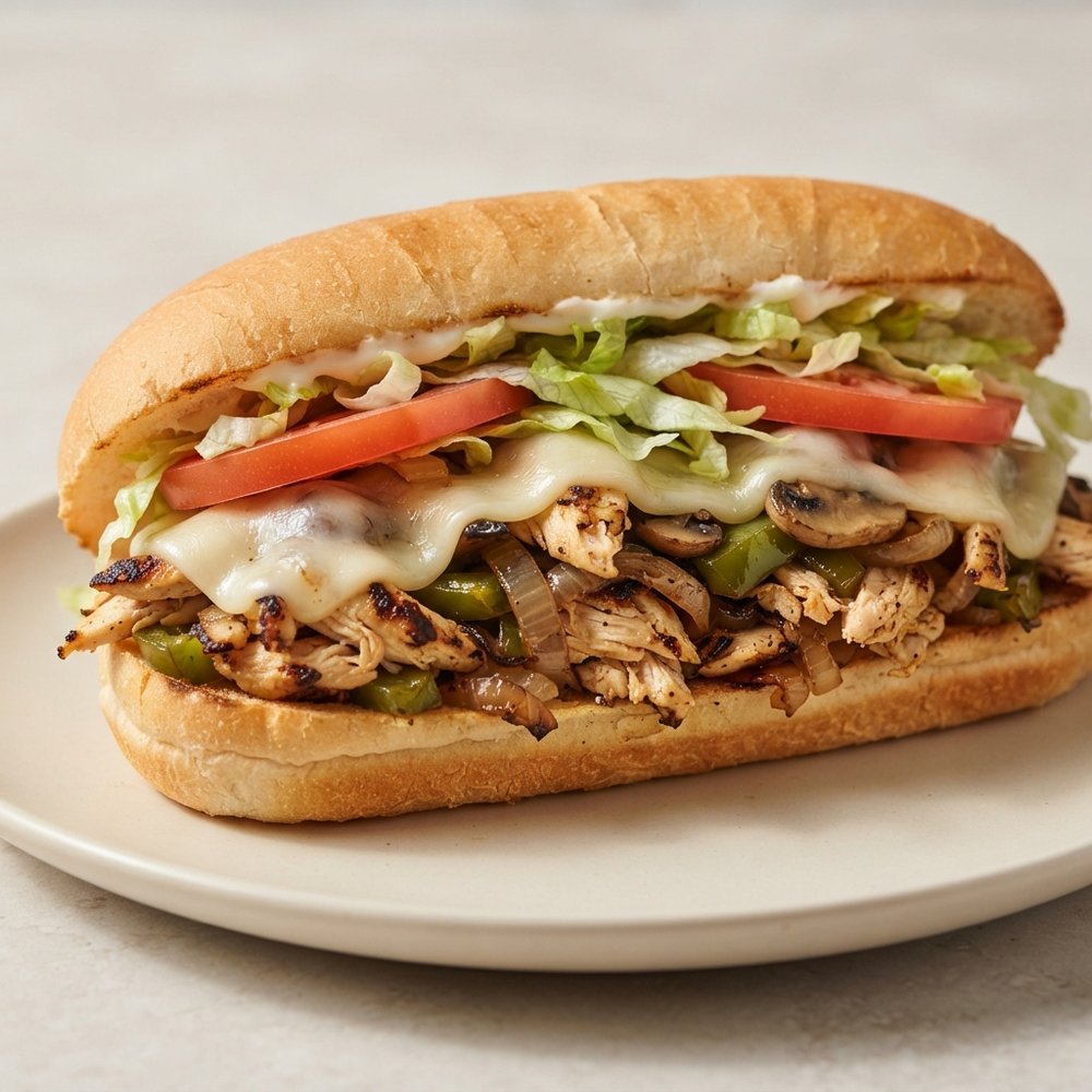 Philadelphia-Inspired Chicken Cheese Hoagie