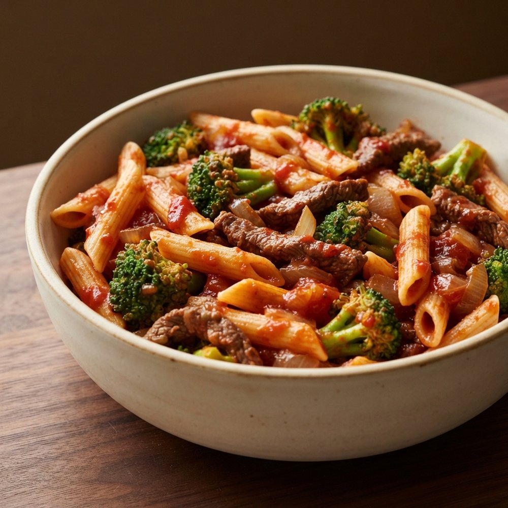 Beef, Broccoli, and Penne Bowl