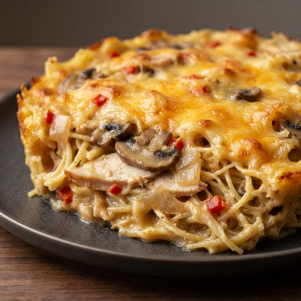 Creamy Turkey Tetrazzini Bake