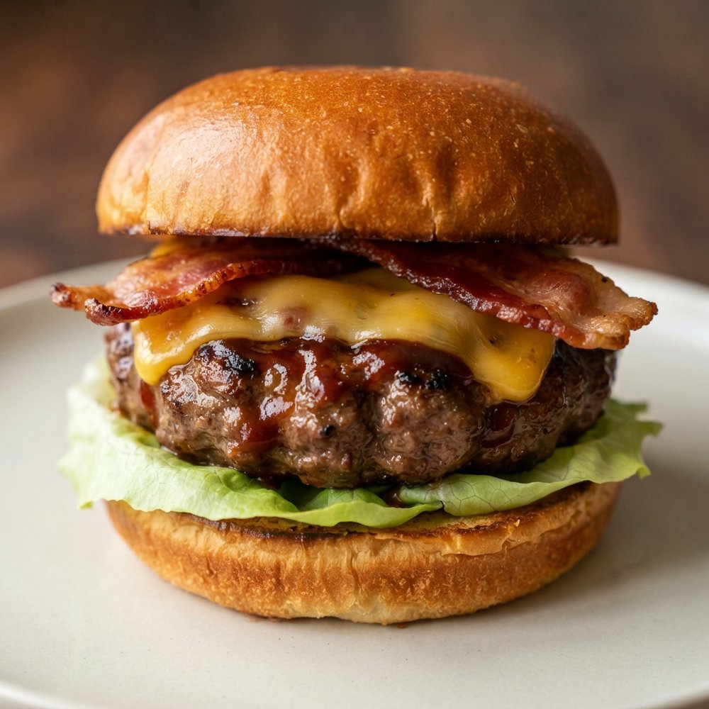 Cheddar and Bacon Bison Burger Patties