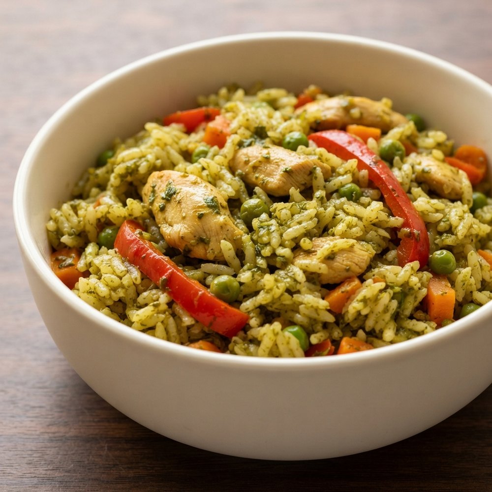 Peruvian-Style Chicken with Cilantro Rice (Arroz con Pollo)