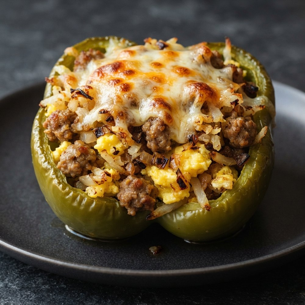 Morning Egg-and-Sausage Stuffed Peppers