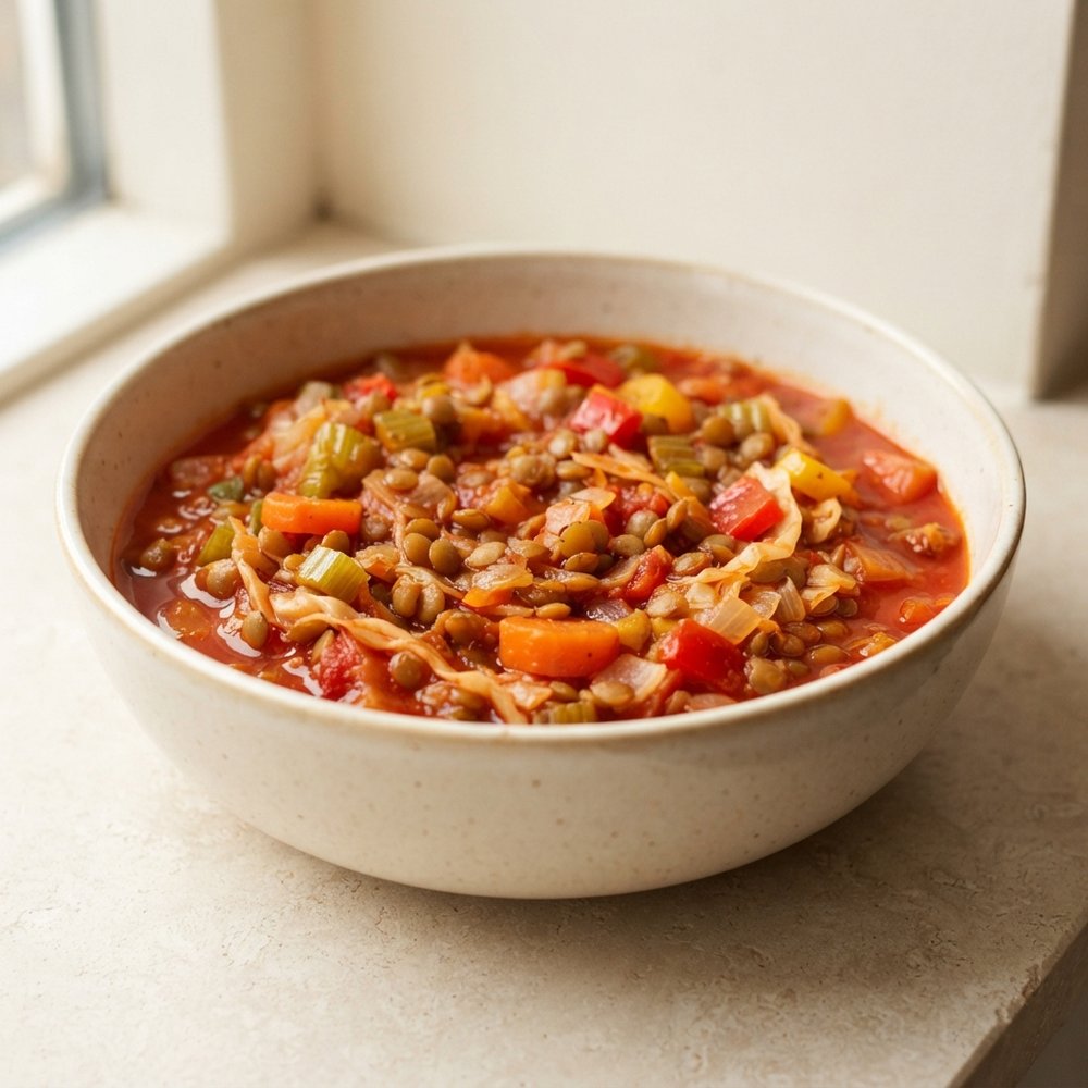 Rustic Vegan Lentil and Vegetable Stew