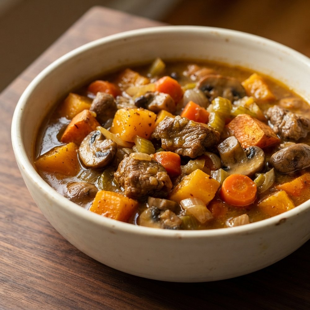 Crockpot Lamb Stew with Butternut Squash and Marsala
