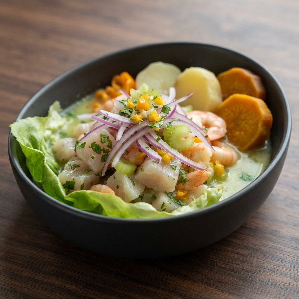 Peruvian-Style Mixed Seafood Ceviche