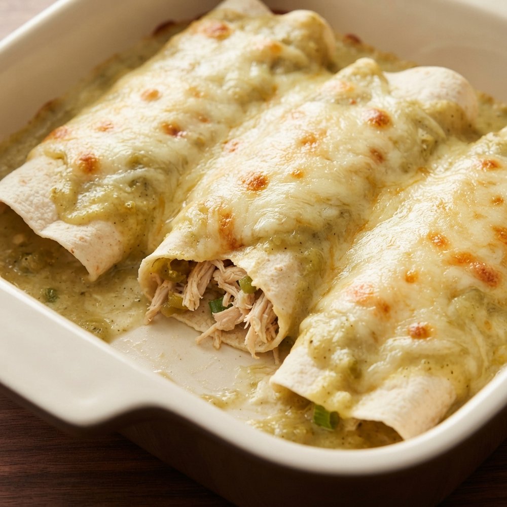 Cheesy Cream Chicken Enchiladas