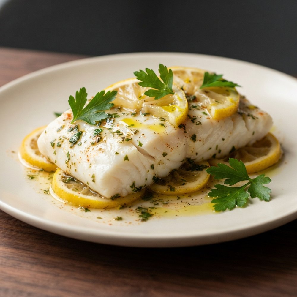 Lemony Herb-Baked Mediterranean Cod