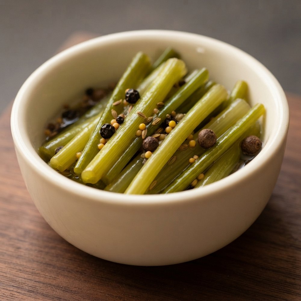 Mrs. Wheelbarrow’s Pickled Scallions