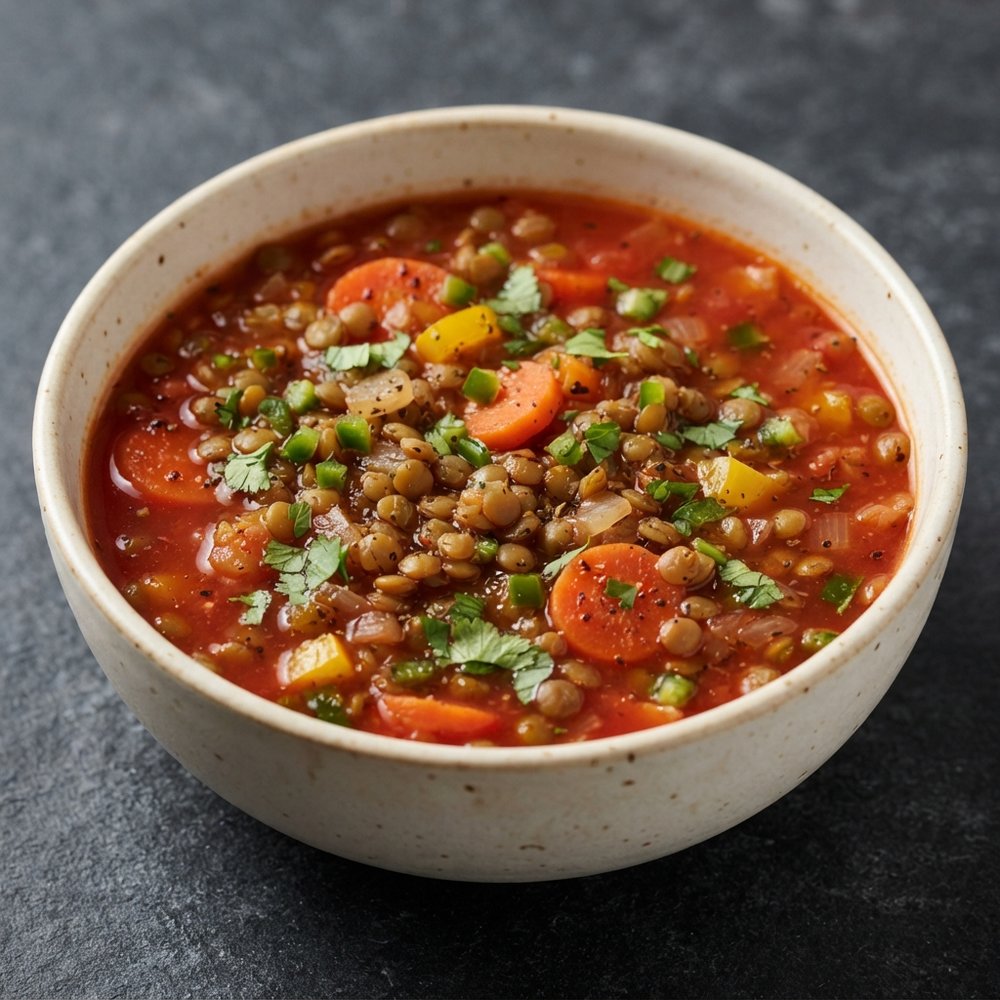 Pressure Cooker Mexican-Style Lentil Soup