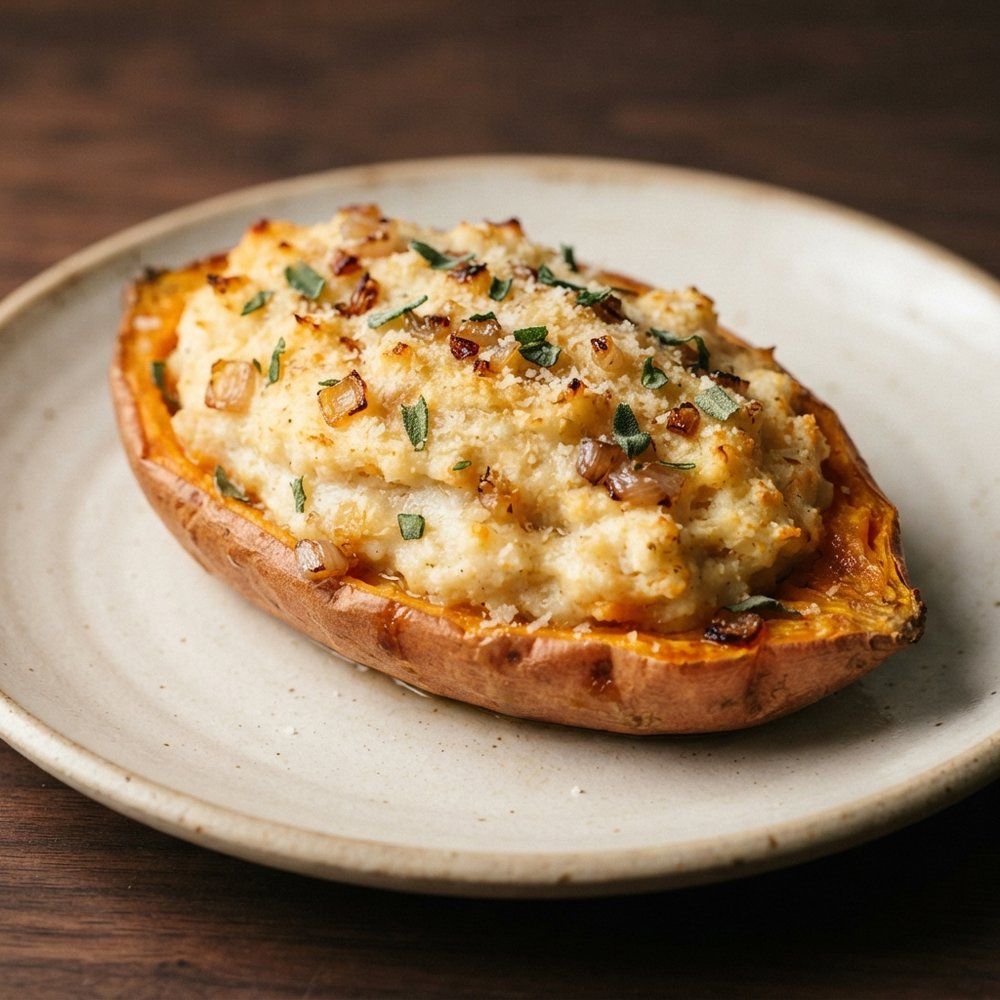 Ricotta-Stuffed Twice-Baked Sweet Potatoes