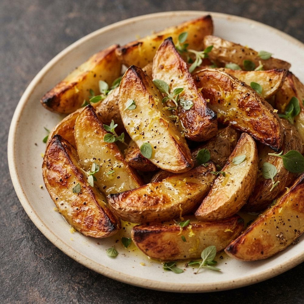 Oven-Roasted Lemon and Pepper Potatoes