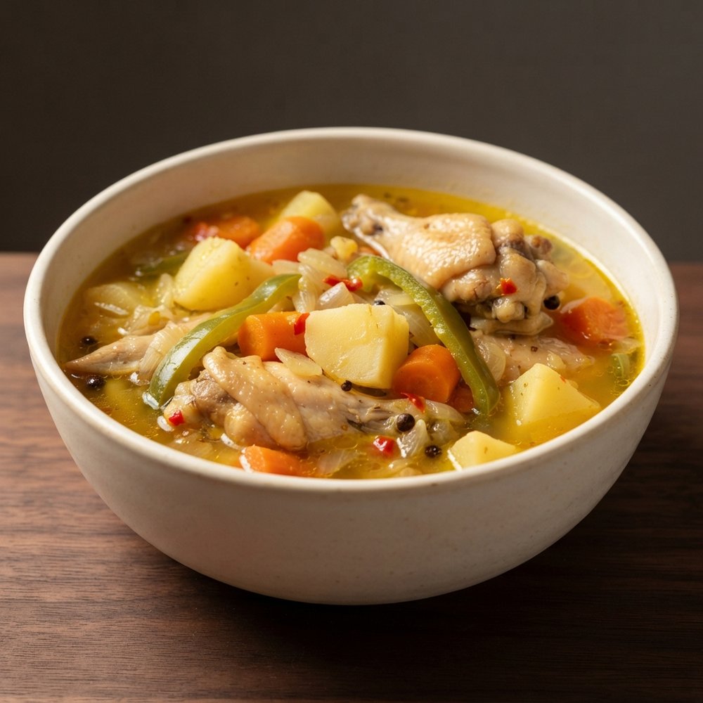 Bahamas-Style Chicken Souse with Lime and Aromatics