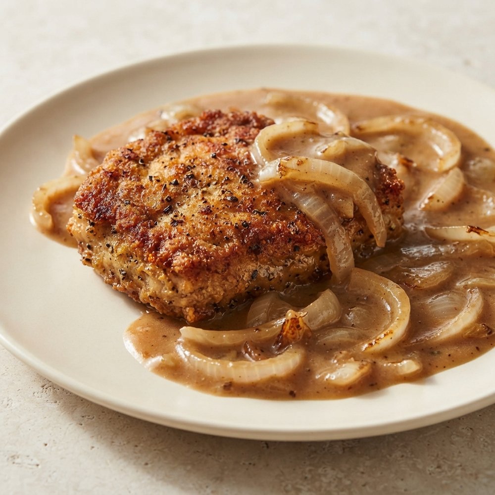 Chicken-Fried Cube Steaks with Vidalia Onion Gravy