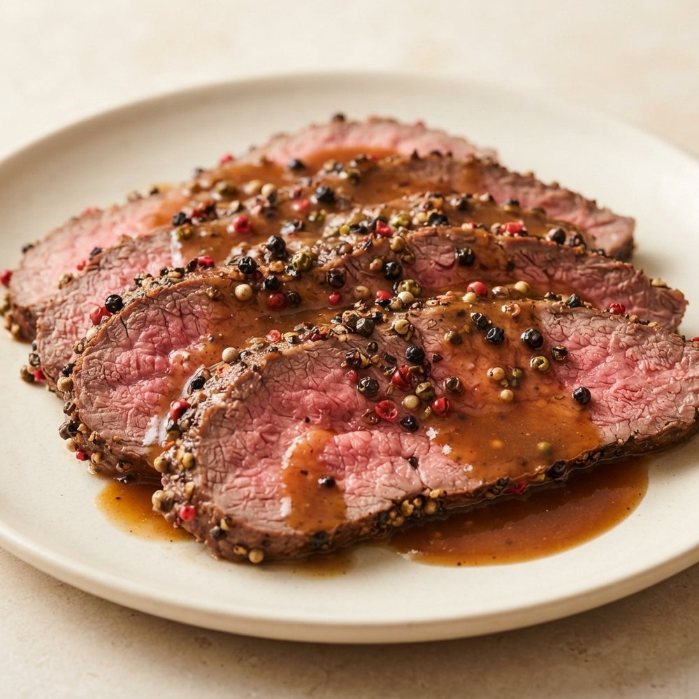 Four-Peppercorn Crusted Tri-Tip Roast
