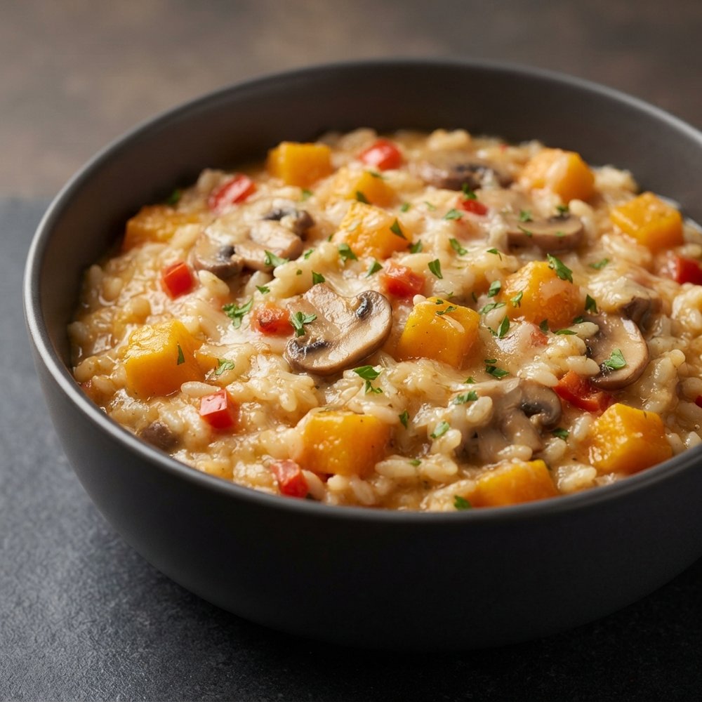 Instant Pot Butternut Squash Risotto with Mushrooms