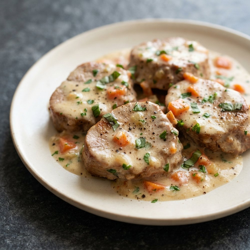 Creamy Herb Pork Tenderloin Medallions