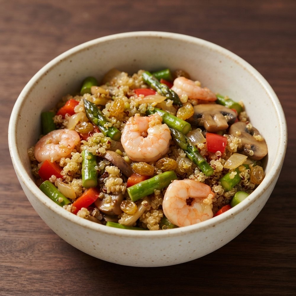 Quinoa with Shrimp and Vegetables
