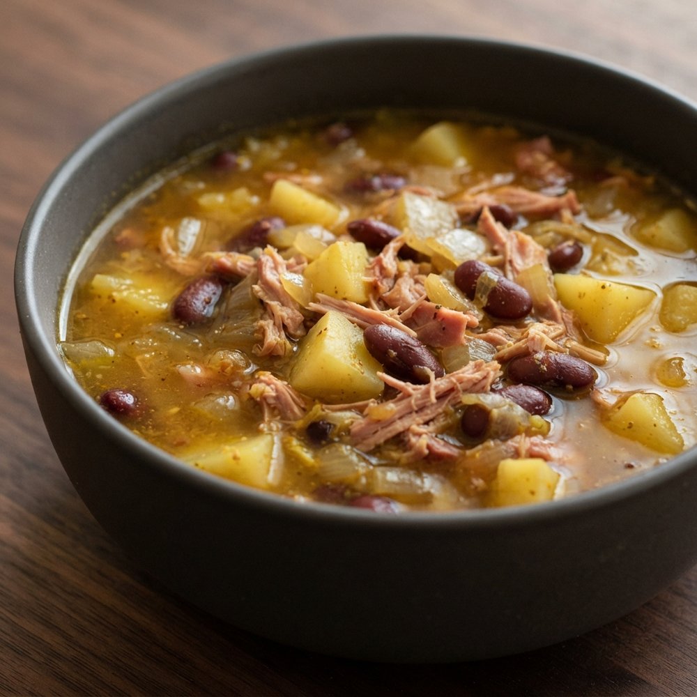 Ham Bone Potato and Bean Soup