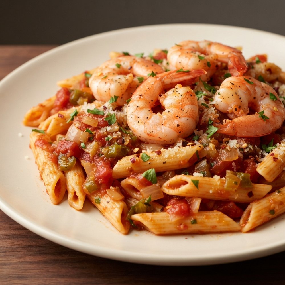 Chili-Kissed Shrimp Scampi with Tomatoes