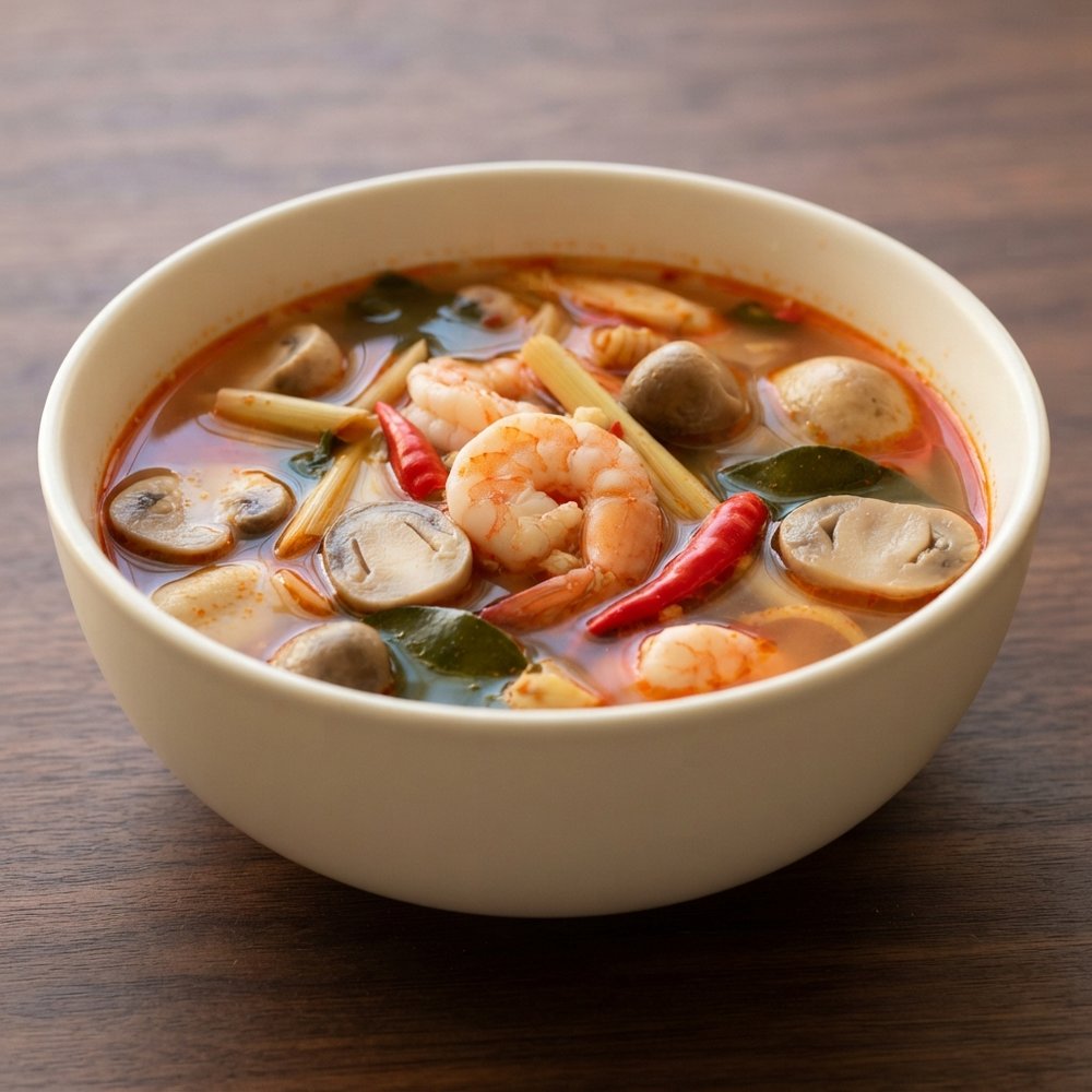 Thai Tom Yum Goong (Hot-and-Sour Shrimp Soup)