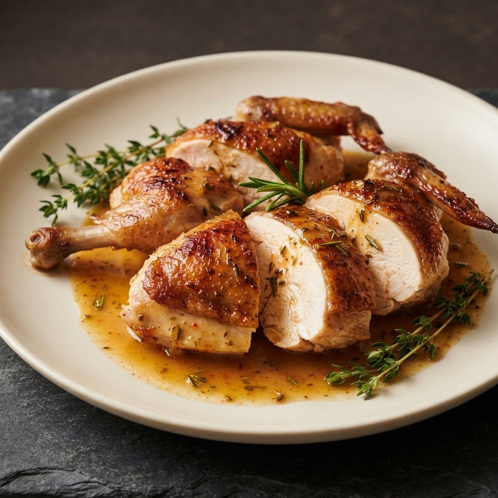 Pan-Roasted Airline Chicken Breast with Pan Sauce
