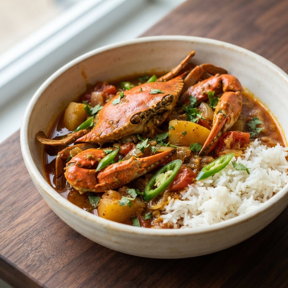 Bangladeshi-Style Fiery Crab Curry