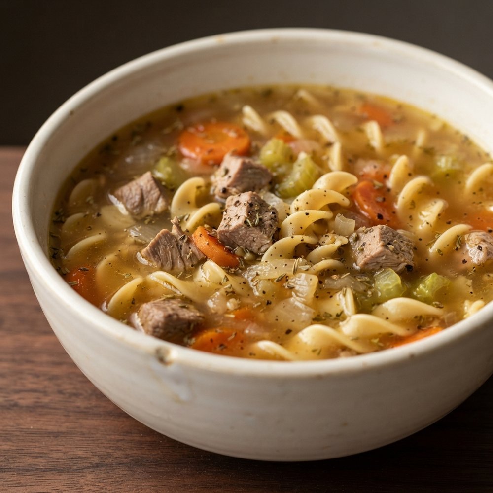 Herbed Turkey and Egg Noodle Soup