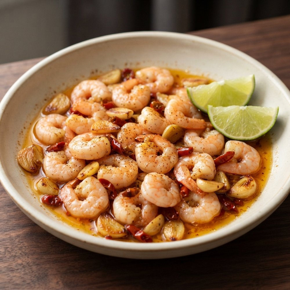 Chilean-Style Pil Pil Shrimp with Garlic and Pisco