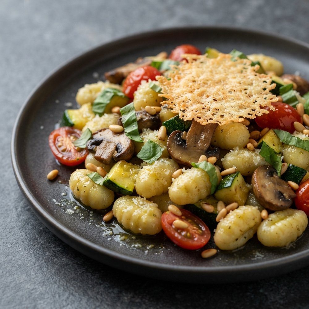 Spring Gnocchi with Zucchini, Mushrooms, and Tomatoes